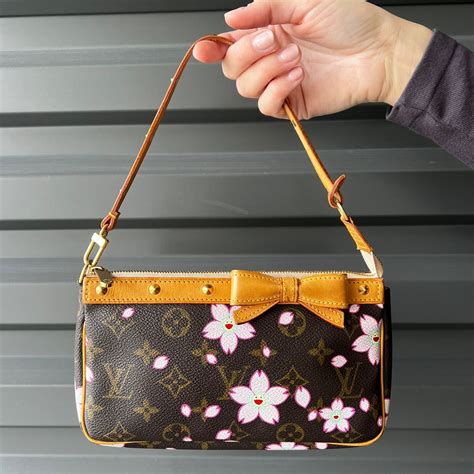 louis vuitton murakami cherry blossom pochette accessoires|murakami lv x.